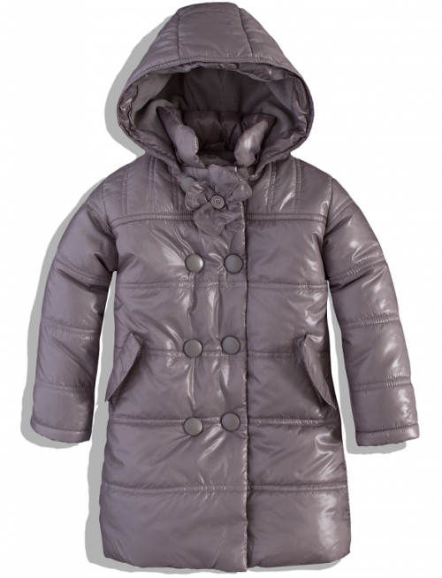 Šedý holčičí zimní kabátek