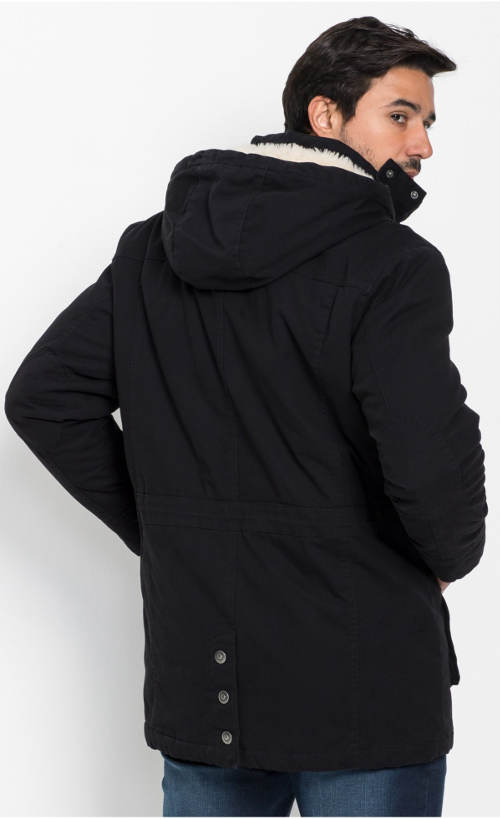 Černá pánská elegantní zimní bunda