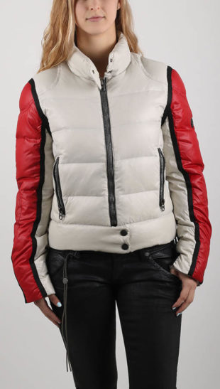 Bílo-červená sportovní dámská zimní bunda Replay
