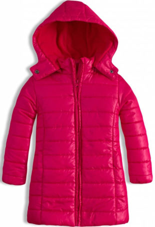 Růžový dívčí zimní kabát LOSAN