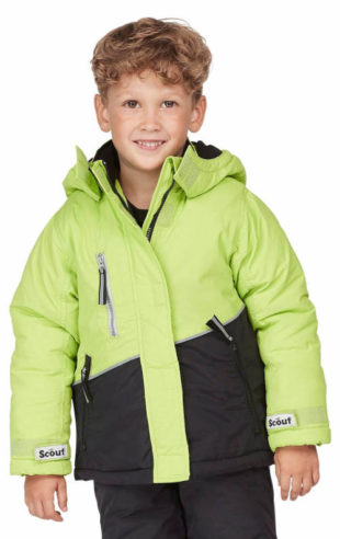 Zeleno-černá dětská zimní bunda Scout