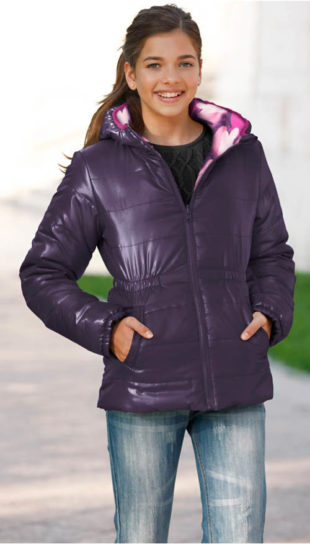 Oboustranná dívčí zimní bunda Bonprix