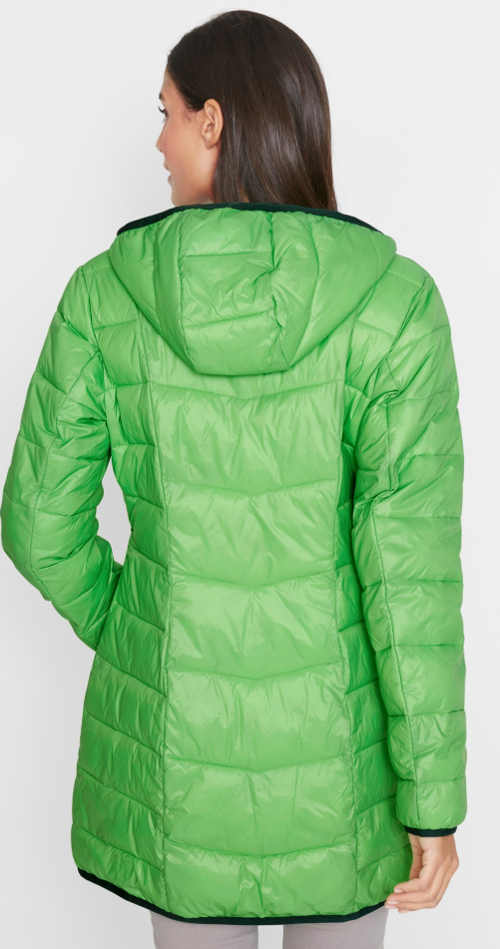 Hráškově zelená dámská zimní bunda