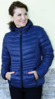 Prošívaná dámská zimní bunda nadměrných velikosti