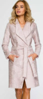 Růžový dámský přechodový kabát