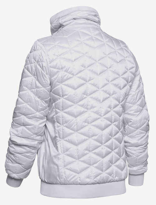 Funkční prošívaná dámská zimní bunda bílé barvy