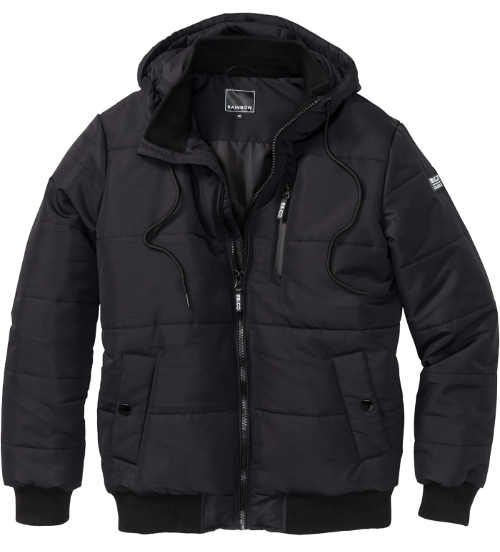 Černá pánská zimní bunda s kapucí Bonprix
