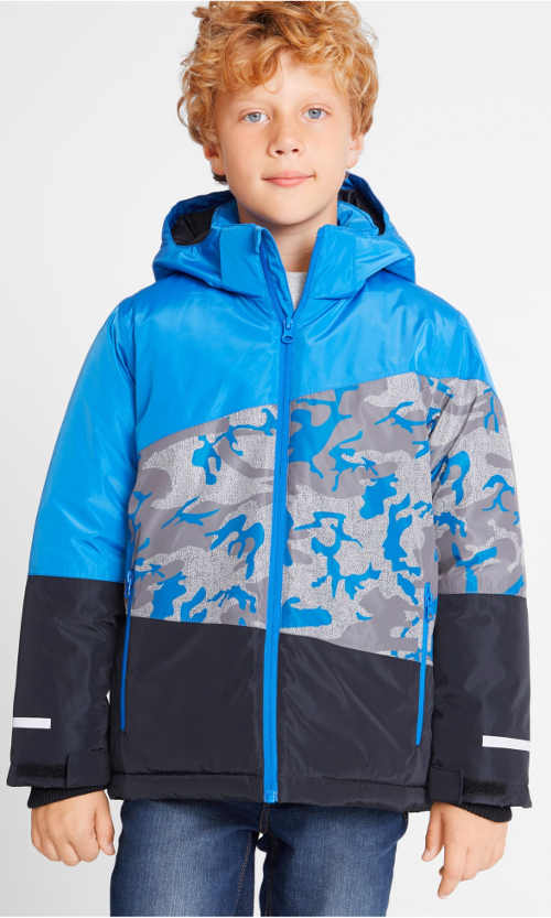 Chlapecká nepromokavá prodyšná lyžařská bunda