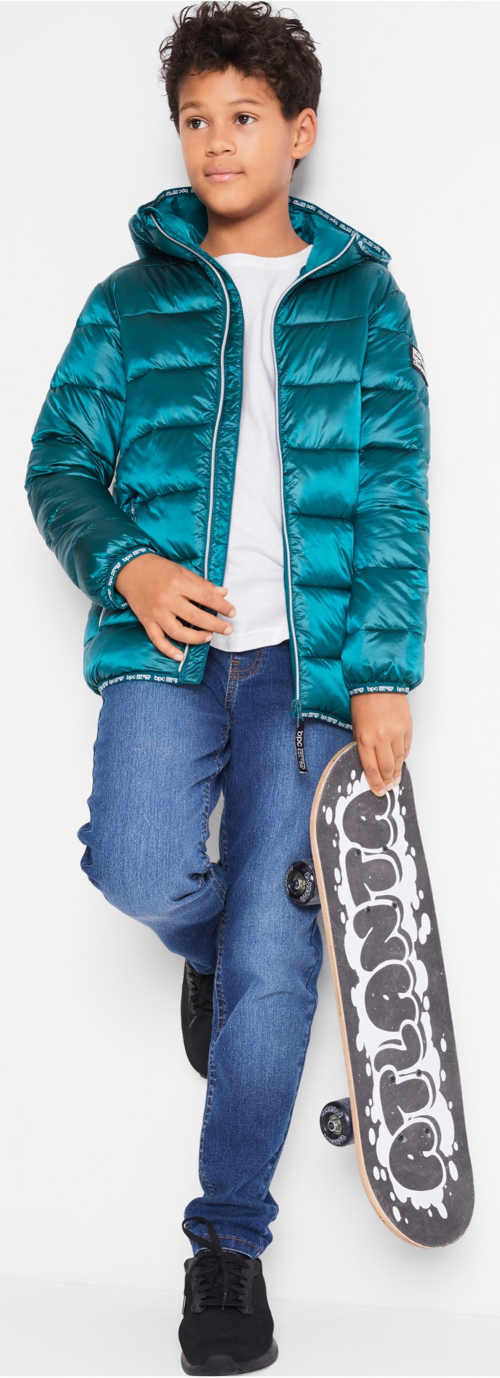 Chlapecká zimní bunda tyrkysové barvy