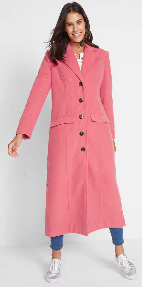Elegantní dámský kabát z umělé vlny