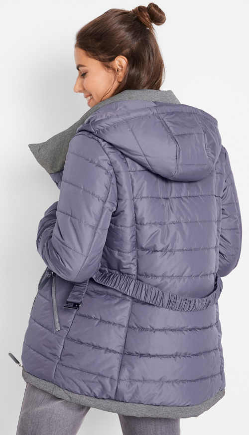 Stylový dámský kabát s kapucí