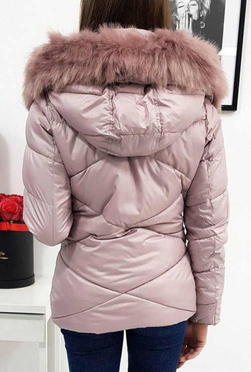 růžová dámská zimní bunda