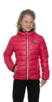 Prošívaná zimní bunda pro dívky s kapucí v módních barvách
