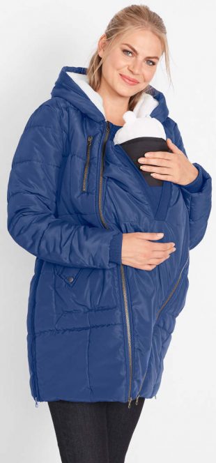Těhotenská a nosící zimní bunda s podšívkou