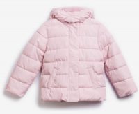 Světle růžová dětská prošívaná zimní bunda GAP