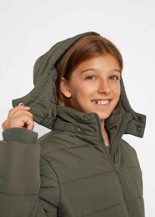 dívčí kabát s odnímatelnou kapucí