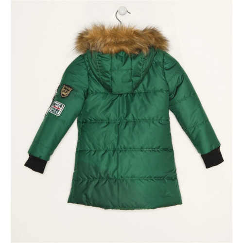 zelená zimní dětská bunda s kapucí
