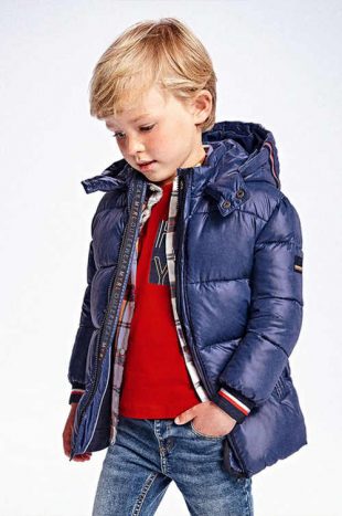 Dětská prošívaná kvalitní zimní bunda s odnímatelnou kapucí