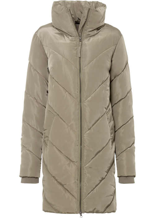Moderní prošívaný kabát s módním límcem a krásným šitým vzorem