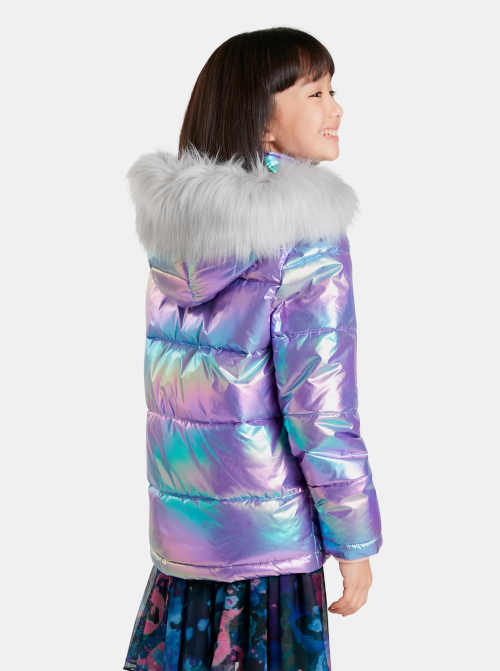 barevná dětská bunda s kapucí