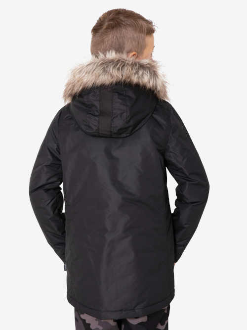 černá dětská bunda s kapucí