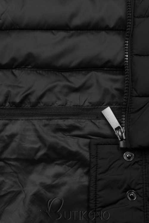 kombinovaná prošívaná bunda na zip