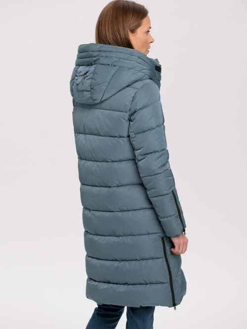 stylový kabát v modrém provedení