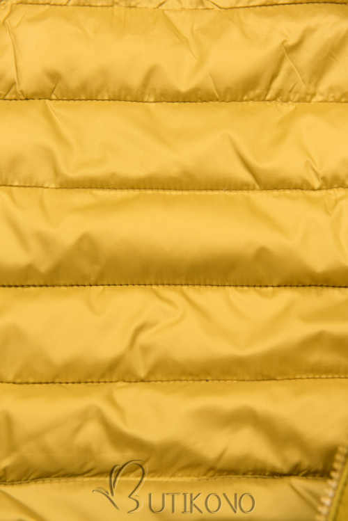 žlutá bunda v prošívaném provedení