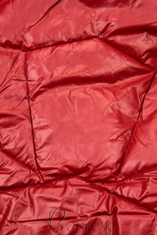 červená dámská prošívaná bunda
