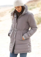 Hřejivá a nepromokavá stylová prošívaná bunda v šedém provedení