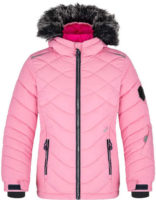 Dětská lyžařská bunda s kapucí a kožešinovým lemem