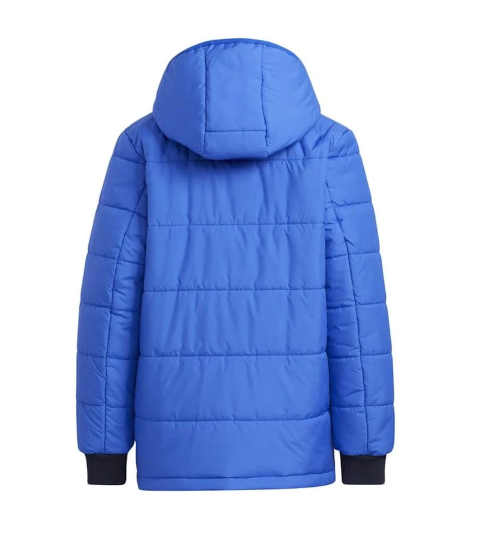 modrá dětská bunda s kapucí