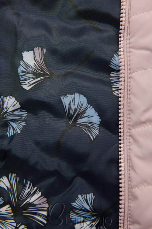 Oboustranná podzimní bunda s květinovým vzorem