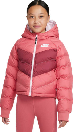 Dívčí růžová zimní bunda na hory Nike
