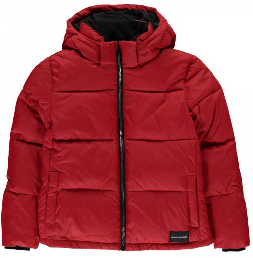 Červená dětská zimní bunda Calvin Klein výprodej